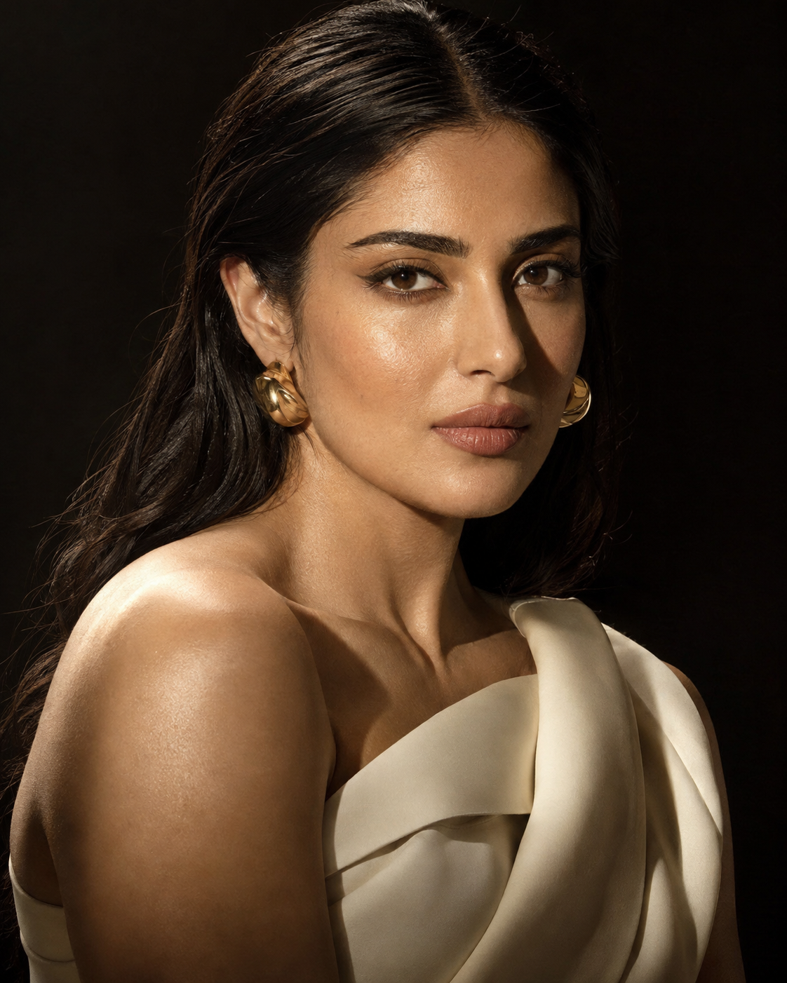 Close portrait in a soft ivory look