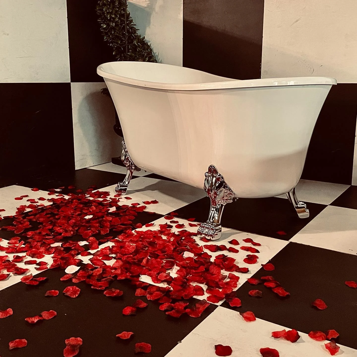 Clawfoot tub set created for a shoot