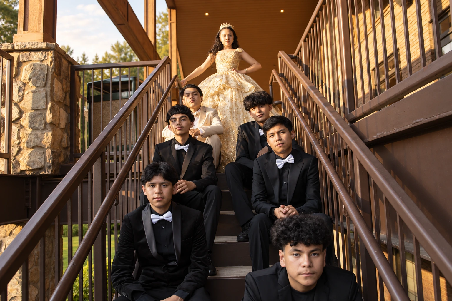 Staircase portrait